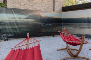 Exhibition view: Inuuteq Storch, _Rise of the Sunken Sun_, Denmark Pavilion, The 60th International Art Exhibition, La Biennale di Venezia, Venice (20 April–24 November 2024). Courtesy La Biennale di Venezia. Photo: Matteo de Mayda.